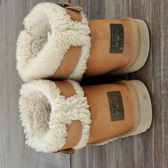 Ugg Australia Jocelin Shearling Buckle Boots ankle booties shoes sz 7 - Picture 7 of 14